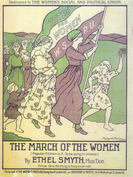 Front cover of Ethel Smyth’s composition The March of the Women, dedicated to the Women’s Social and Political Union, 1911 (Surrey History Centre reference 9180/9/5)
