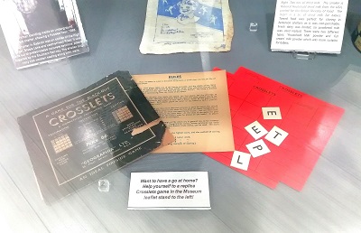The original 'Crosslets' game on display in the Elmbridge at War exhibition.