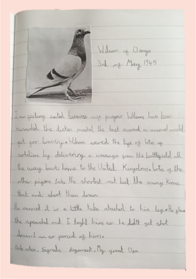 An image of Charlie's diary