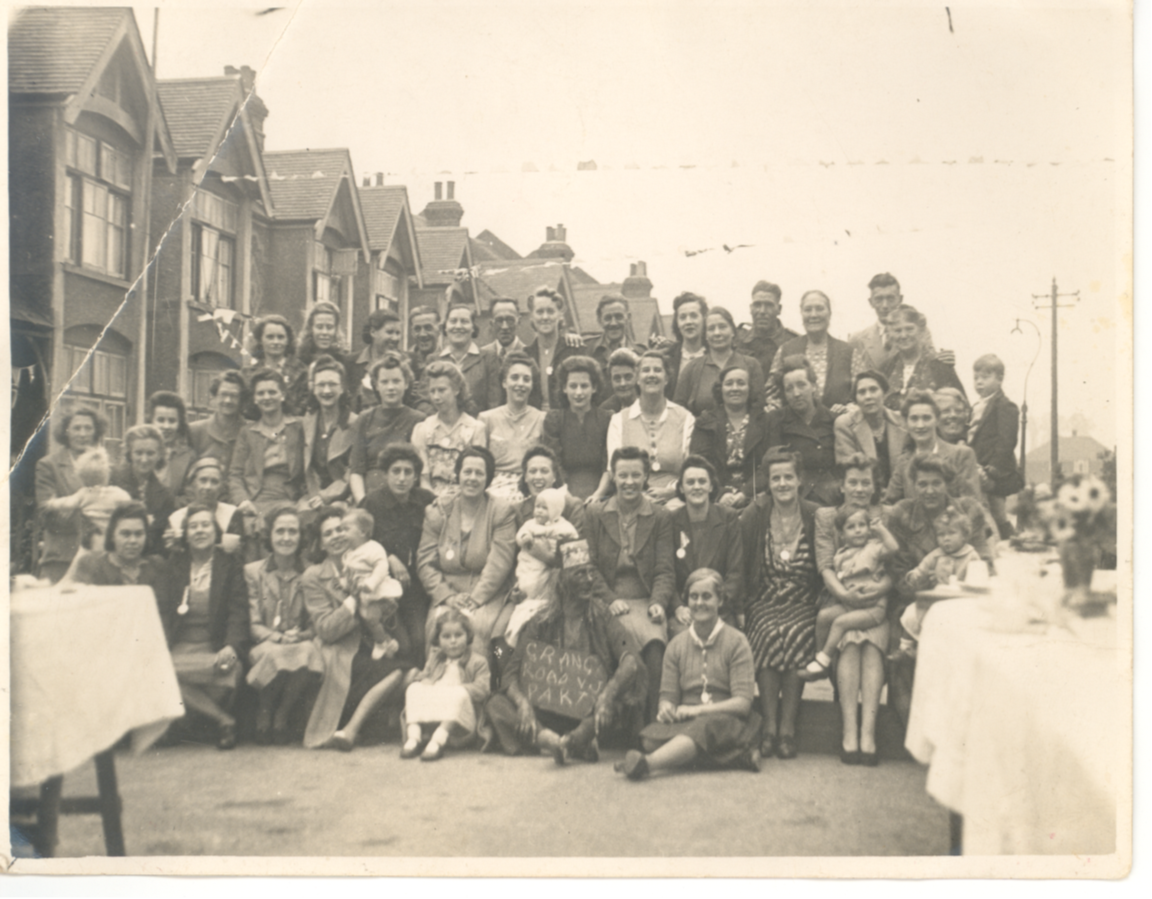 Image of street party on Grange Road, West Molesey