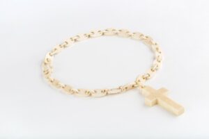 Ivory necklace with cross