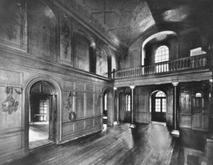 The Entrance Hall at Ashley Park, Walton, prior to demolition in 1923.