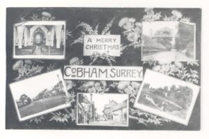 Image of christmas postcard of Cobham