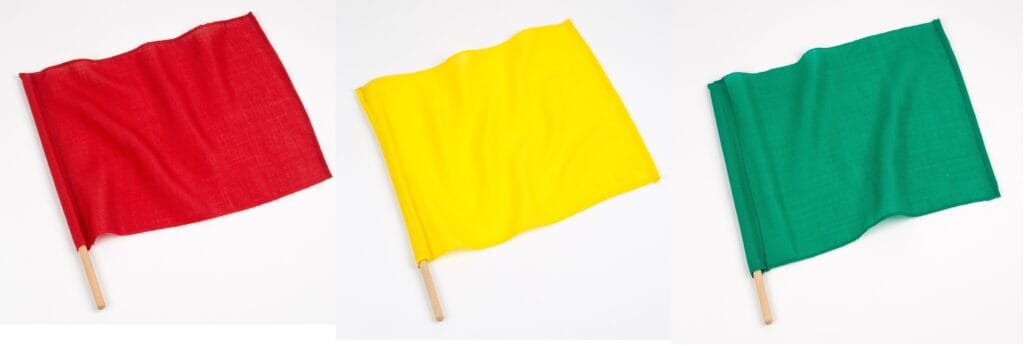 Red Flag from a set of three British Railway Flags.