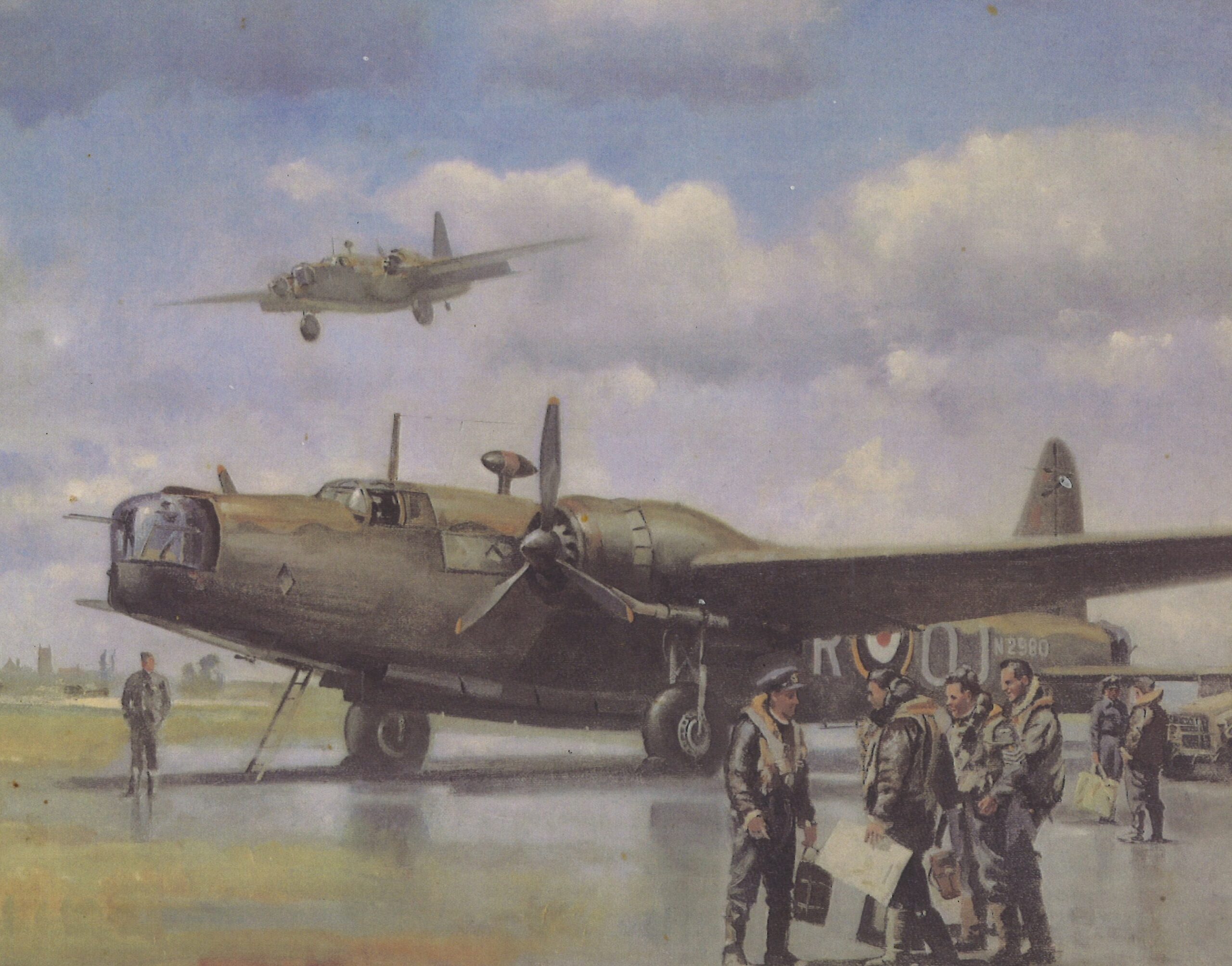 A picture belonging to John, showing the Wellington planes his dad worked on.