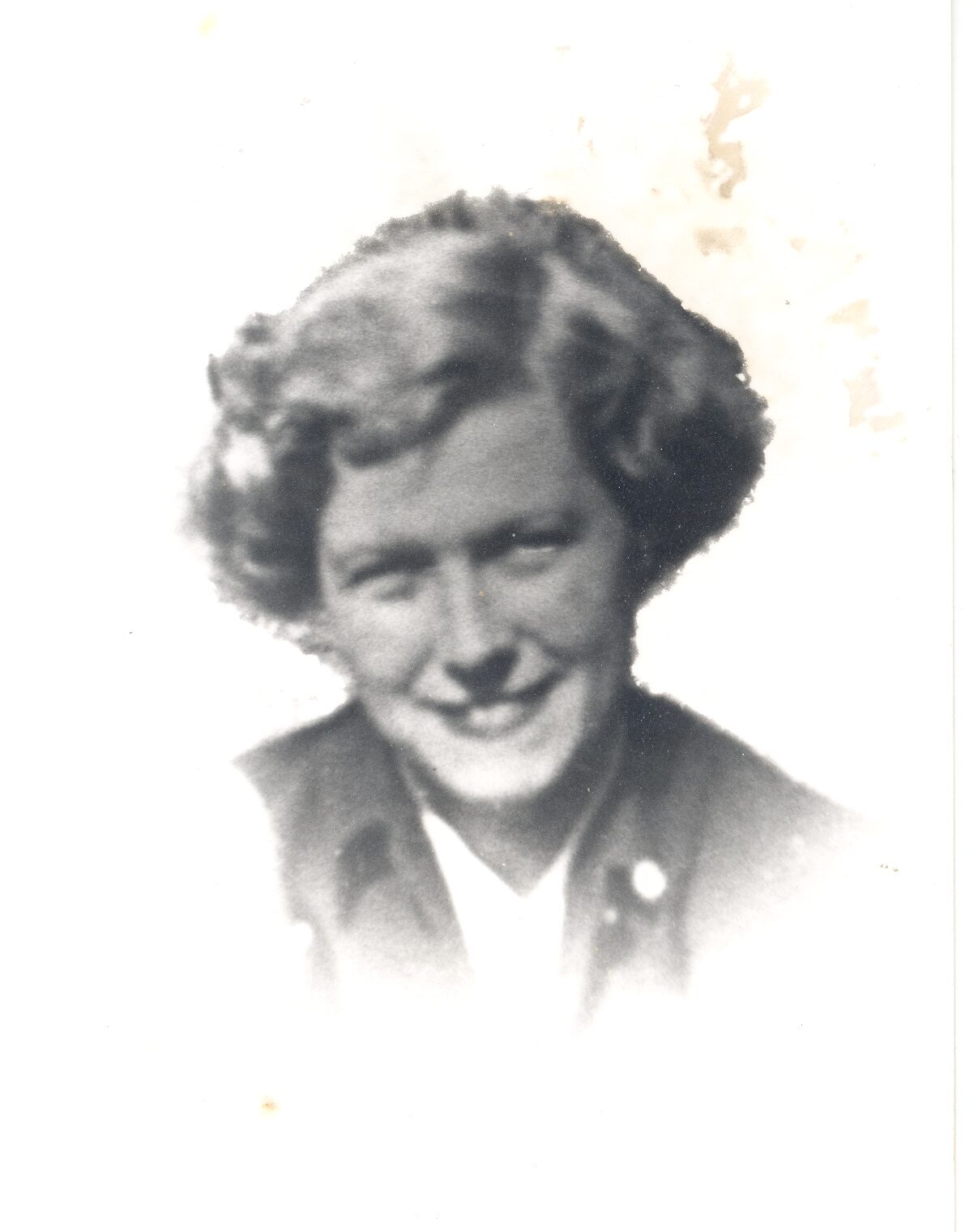 Head and shoulders photograph of Mrs Margaret Le Fevre taken in 1953.