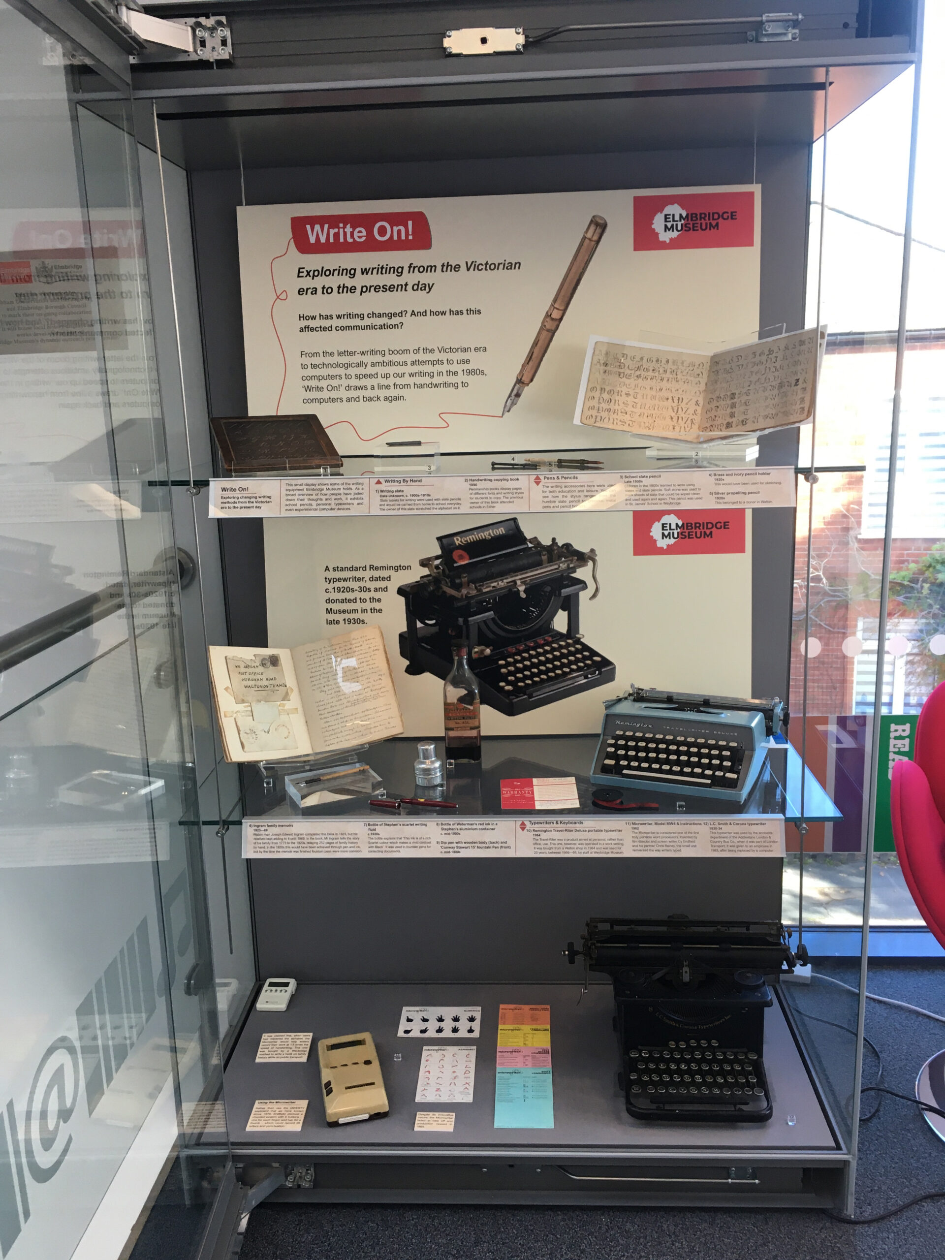 Write On! exhibition at Cobham Library