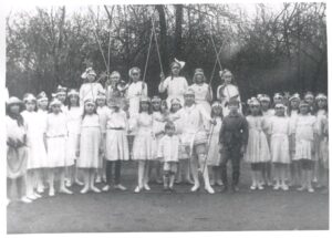 Class of children in a school play, St. Mary's School, Long Ditton, c.1919