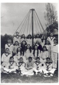 Maypole dancers from St. Mary's School, Long Ditton, c.1911