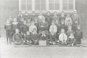 Boys' Form I of St. James' School, 1911. The Headmaster, Mr. Carpenter, can be seen sat in the middle. Just 3 years after this photo was taken, the First World War would begin, a conflict which would end Carpenter's life along with countless other local men and women.